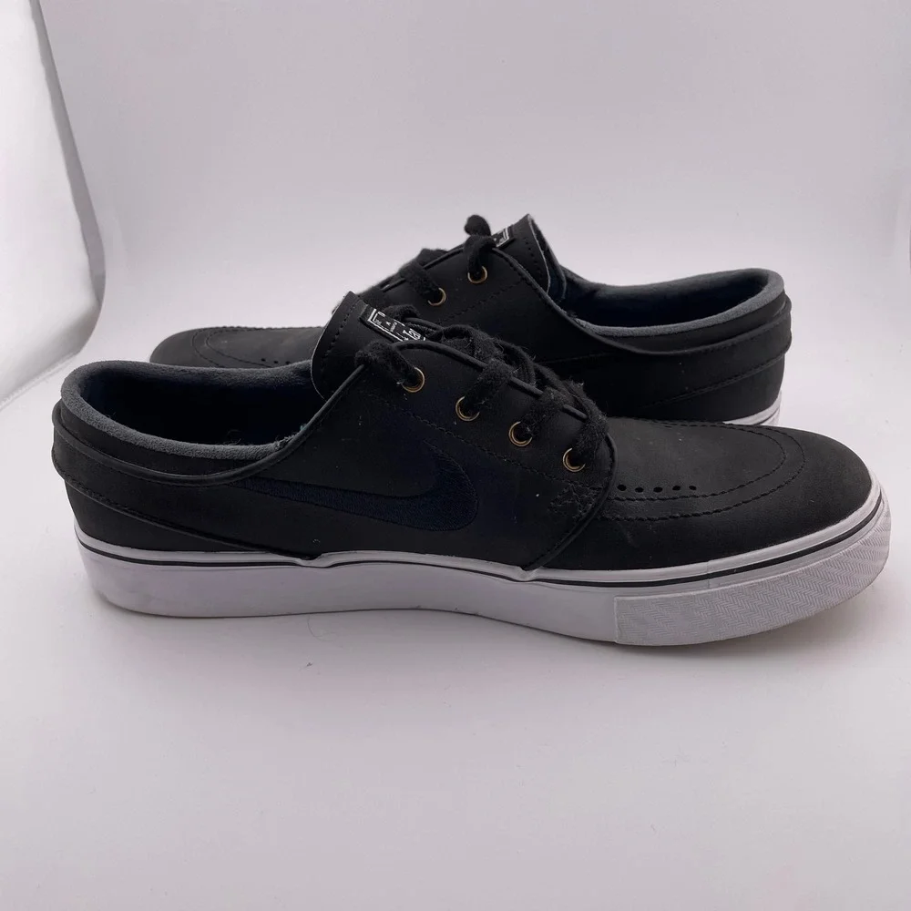 Nike Stefan Janoski Zoom‎ Air SB Leather Skateboarding Shoes Black Size 8